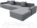 ZNSAYOTX Sectional Couch Covers, Stretch Jacquard Slipcovers by ZNSAYOTX