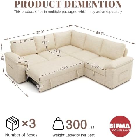 85'' Modular Sectional Sofa - Image 3