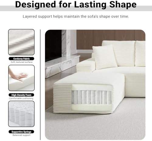 ivoros 150 Inch Modular Sectional Sofa Couch, Oversized Modern Cloud Couch - Image 6