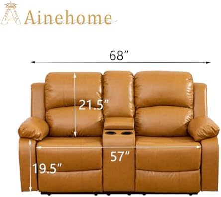 A Ainehome Living Room Furniture Set Leather Recliner Sofa Set Loveseat Chair - Image 2