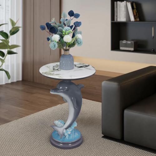 26" Luxury Dolphin Head Side Table - Image 4