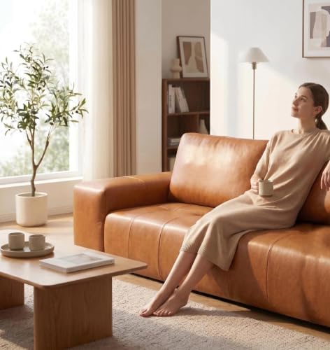 114" Modular Leather Sectional Couches - Image 7
