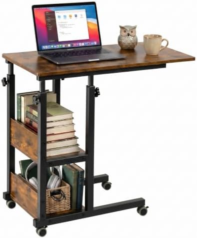 Hadulcet C Shaped Side Table Adjustable, Height Adjustable C Table by Hadulcet
