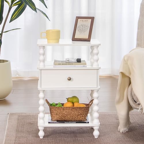 AWASEN White Nightstand, Bed Side Table Bedroom - Image 6