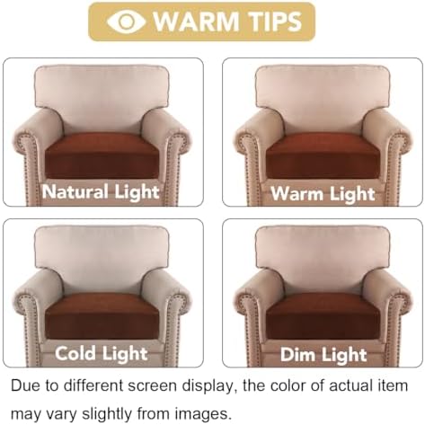 H.VERSAILTEX Velvet Stretch Couch Cushion Cover Plush Cushion Slipcover - Image 6