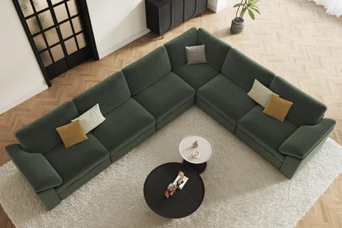 EASE MOOSE Oversized L Shape Sectional Couch, Comfty Deep Seat Couch - Image 4