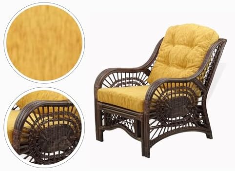 Malibu Lounge Living Accent Armchair Natural Rattan Wicker Handmade Design - Image 3
