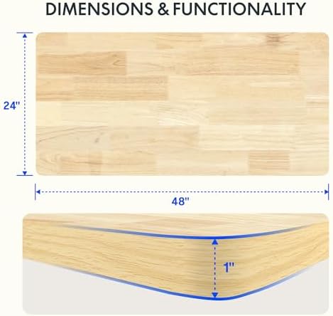 FLEXISPOT Rubber Wood Desk Top - Image 2