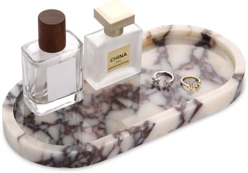 Natural Marble Tray Oval, Calacatta Viola by Unknown