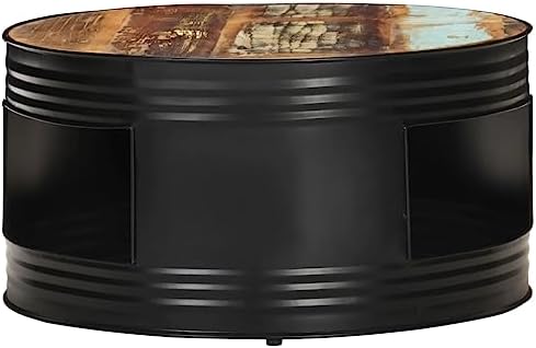 Coffee Table Multicolor Solid Reclaimed Wood Medium Coffee Table Accent Living - Image 3