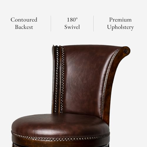 Maven Lane Pullman Counter Stool, Dark Brown Solid Frame - Image 5