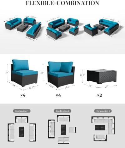 WWR Patio Furniture Set 10 Piece - Image 2