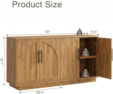 Fatmok 118" Long Credenza TV Stand - Image 2