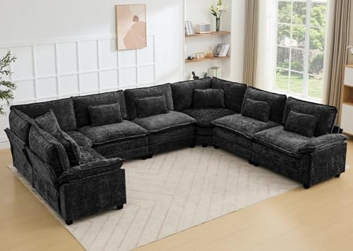Oversized Modular Sectional Sofa Set, Convertible Deep Seat Cloud Couch by Unknown
