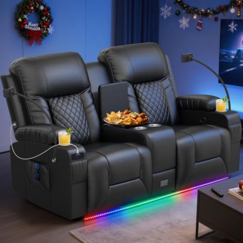 Loveseat Recliner Sofa, Home Theater Seating by DGPEAFOWLReclinerCouch