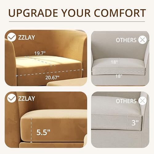 360° Swivel Accent Chair with Storage Ottoman - Image 5