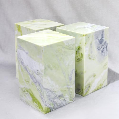 Green Marble Side Table Modern Square End Table - Image 6