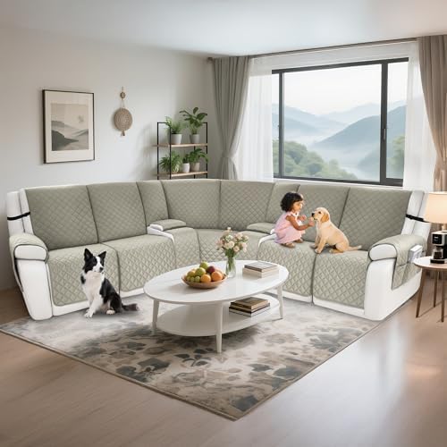 Waterproof Sectional Reclining Couch Covers L Shaped Recliner Sectional Sofa - Image 2