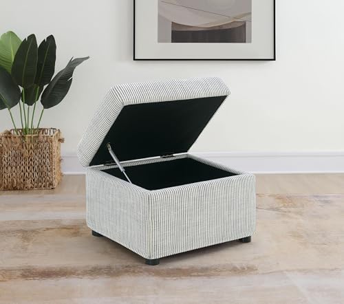 Coaster Winter Living Room Upholstered Storage Ottoman - Image 4