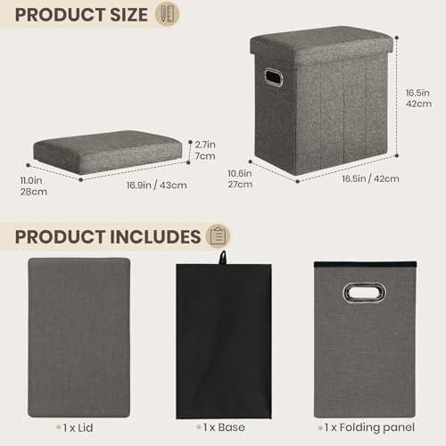 COSYLAND Ottoman with Storage Collapsible - Image 3