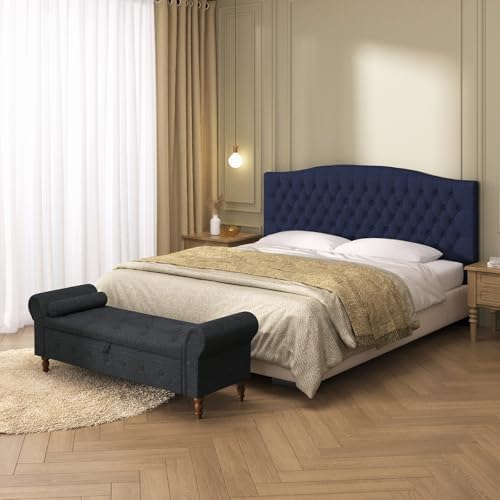 Furpopup Linen King Size Headboard Only, Upholstered Wall Mount - Image 4