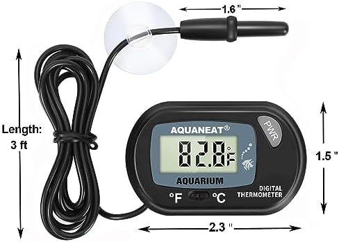 AQUANEAT Aquarium Thermometer, Fish Tank Thermometer, Digital Temperature Test - Image 6