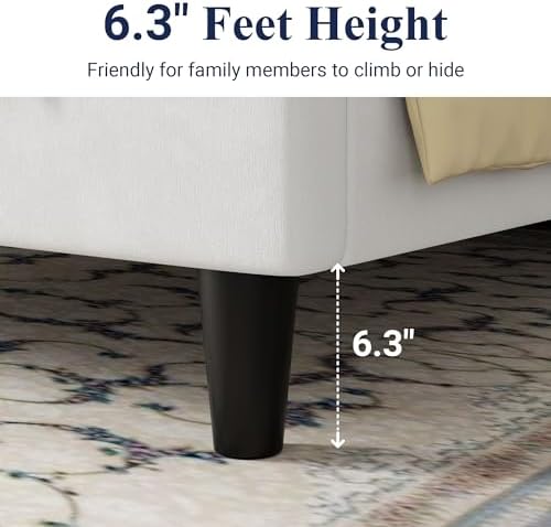 Allewie Queen Bed Frame/Velvet Upholstered Bed Frame - Image 5