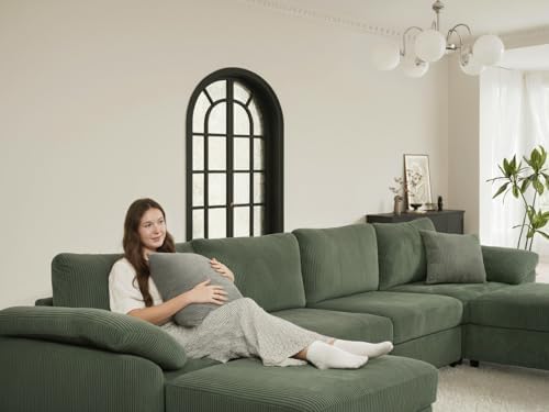 EASE MOOSE Oversized L Shape Sectional Couch, Comfty Deep Seat Couch - Image 7