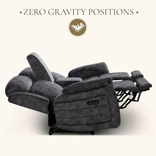 Power Reclining Loveseat with Zero Gravity, Adjustable Headrest, Electric - Image 3