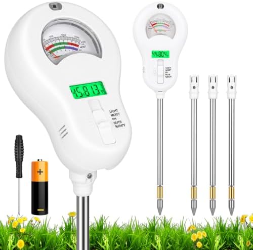 Soil Test Kit, 6-in-1 Soil Moisture Meter, PH/Sunlight/Soil Moisture/Fertility by Unknown