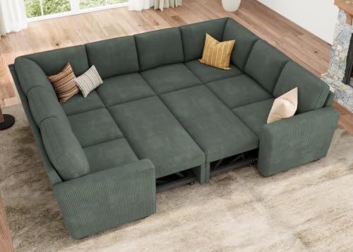 HONBAY 111'' Modular Sectional Sleeper Sofa by HONBAY