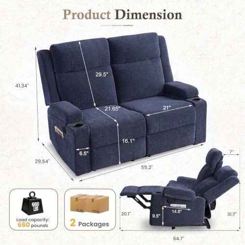 Recliner Loveseat, Double Recliner Loveseat - Image 2