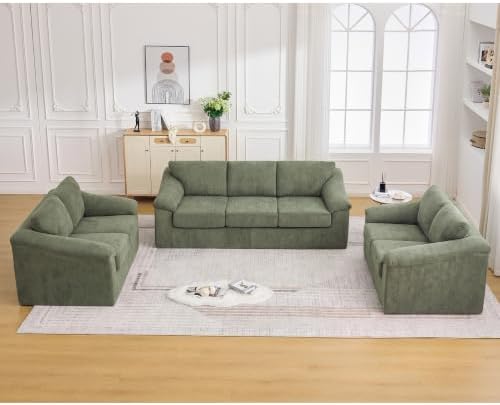 Oversized Boneless Couch Sets, Modern 3 Seater Sofa by UMBFUN
