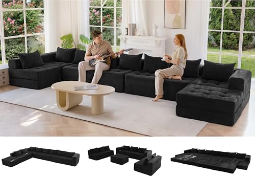 MAXYOYO 9-Seater U-Shaped Modular Sectional Sofa Couch by MAXYOYO