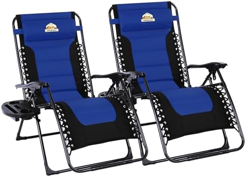 Colegence Oversized Zero Gravity Chairs Set of 2, 400-lb Capacity Recliner by ColegenceOutdoor