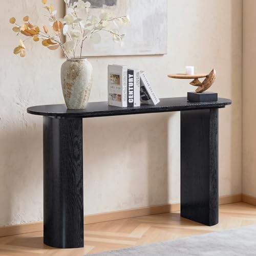 LKTART 55" Black Console Table for Entryway, Couch Tables Behind Sofa, by LKTART