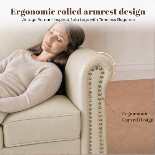 Kingfun Faux Leather Loveseat Sofa - Image 3