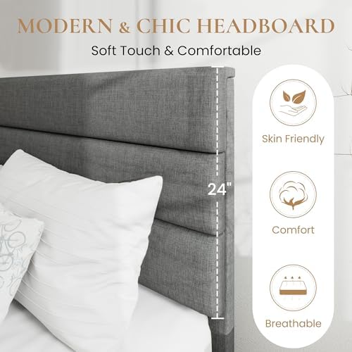 SHA CERLIN Full Platform Bed Frame - Image 4