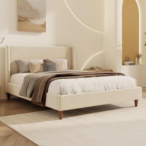 Queen Size Upholstered Platform Bed Frame - Image 3