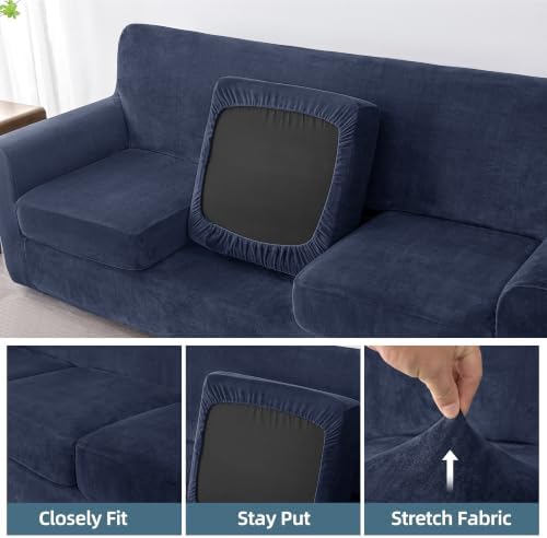 Luxury Velvet Sofa Covers for 3 Cushion Couch - Image 6