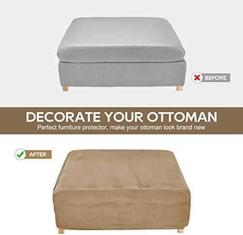 NeColorLife Velvet Square Ottoman Cover - Image 4