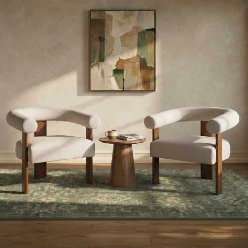 VKNOW Barrel Accent Chair, Vanity Chair - Image 3