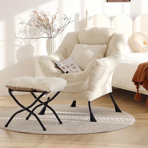 Lazy Chair with Ottoman, Comfy Reading Chair - Image 4