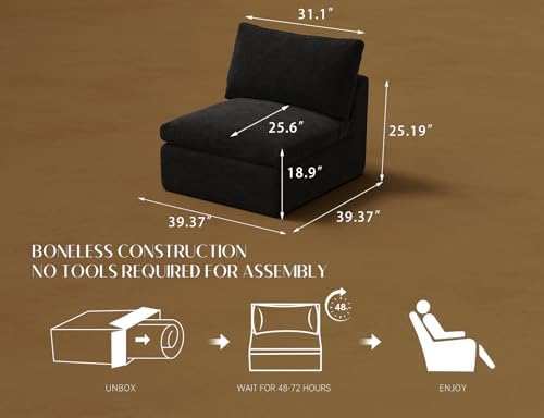 ohllob Middle Back for Cloud Sectional Couches Living Room - Image 2