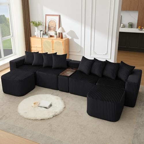 ivoros 137 Inch Modular Sectional Sofa Couch, Oversized Modern Cloud Couch - Image 2