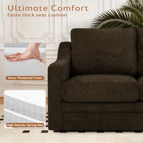 2 Pieces Chenille Sofa Set w/Soft Back Cushion - Image 5