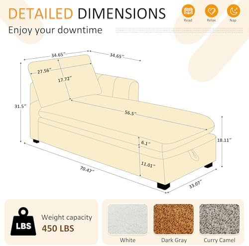 VANOMi Oversized 70.47'' Chaise Lounge Chair - Image 2