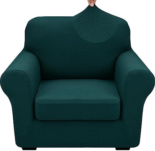 XINEAGE 2-Piece Stretch Armchair Sofa Cover, Washable Couch Covers by XINEAGE