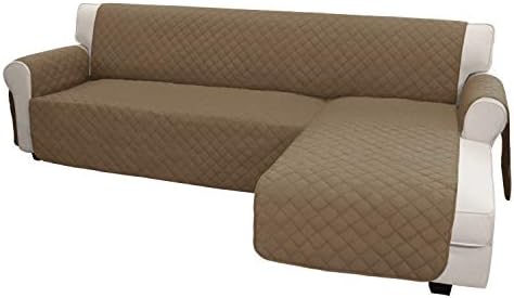 Easy-Going Reversible L-Shape Sectional Couch Cover, Camel/Camel by Easy-Going