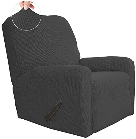Easy-Going Stretch Recliner Chair Sofa Slipcover Washable Dark Gray by Easy-Going